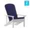 Flash Furniture White Adirondack Chairs with Blue Cushions, 2PK 2-JJ-C14501-CSNBL-WH-GG - alternate 6